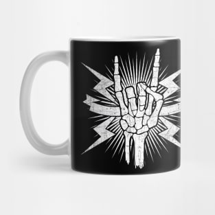 Heavy Metal Rock Skeleton Hand Mug